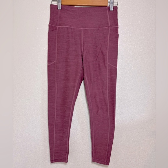Victoria's Secret Pants - Victoria’s Secret Workout Leggings with Pockets Size 8 Heather Purple/Maroon